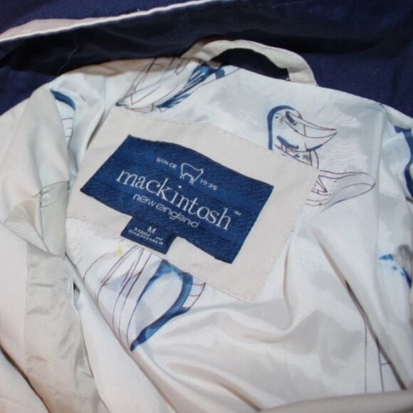 Tan Hooded Jacket Zip Front Women's M Oversize MacKintosh New England - Picture 3 of 8